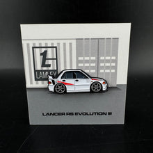 Load image into Gallery viewer, SPECIAL HOLIDAY PRICE! Lamley Special Edition Tarmac Works Mitsubishi Lancer RS Evolution & Leen Customs Pin Bundle
