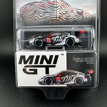 Load image into Gallery viewer, MINI GT Porsche 911 GT3 R #77 Rexy Skeleton AO Racing Petersen Museum Exclusive
