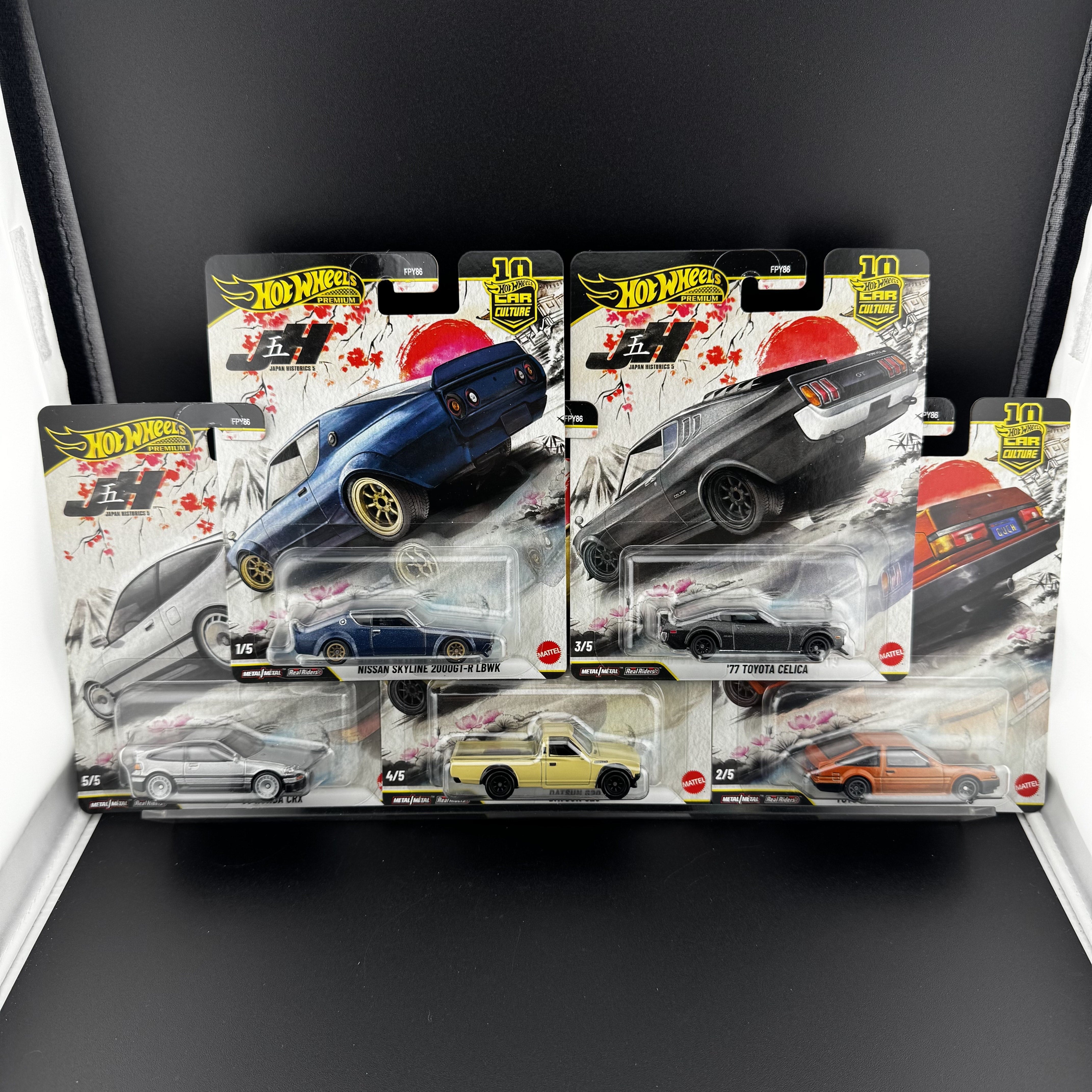 Hot Wheels Car Culture Japan Historics 5 Set – 5 Cars (FPY86-961P) – 1/64 Scale – New